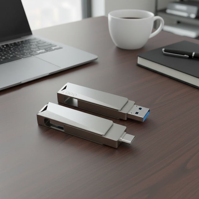 New FD2001 High-Speed USB 3.0 Metal Flash Drive 80MB/s Read 64GB/256GB/512GB 2-Year Warranty Secure Data