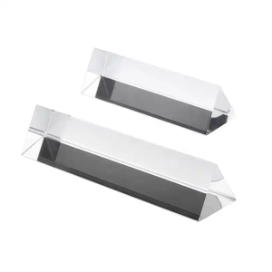 Bán nóng tùy chỉnh rõ ràng hình chữ nhật pha lê chặn giấy K9 kính quang học khảo sát cụ 90% khẩu độ rõ ràng Alu. Lăng kính - Product Image 5