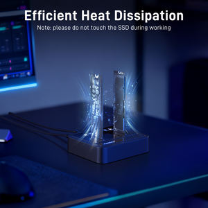 FIDECO プラスチック製 M.<span class=keywords><strong>2</strong></span> NVMe SATA SSD オフラインクローン ドック USB <span class=keywords><strong>3.2</strong></span> Gen2 デュアルデュプリケーター UASP対応 - Product Image 6