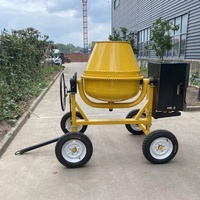 Bétonnière mobile portable de 500 L, équipement de mélange de ciment pour les projets de construction et d'ingénierie