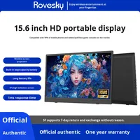 Moniteur portable sans fil R&E 15,6 pouces IPS, résolution Full HD 60 Hz, haut-parleur intégré pour interface longue portée