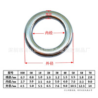 OEM Baru 00 # -7 #   Cincin Baja Solid 2.7MM-9MM Tahan Korosi Perlengkapan Memancing Jigging Aksesoris