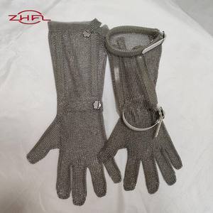 Gants de sécurité en maille d'acier inoxydable 304L 316L, résistants aux coupures, à cinq doigts, tailles XXS-XL, pour poignet, vente en gros - Product Image 5