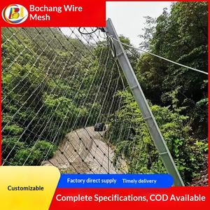 भूगर्भीय आपदा पर्वत ढलान सुरक्षा शुद्ध काले तार जाल जाल के लिए लचीली तार रस्सी - Product Image 4