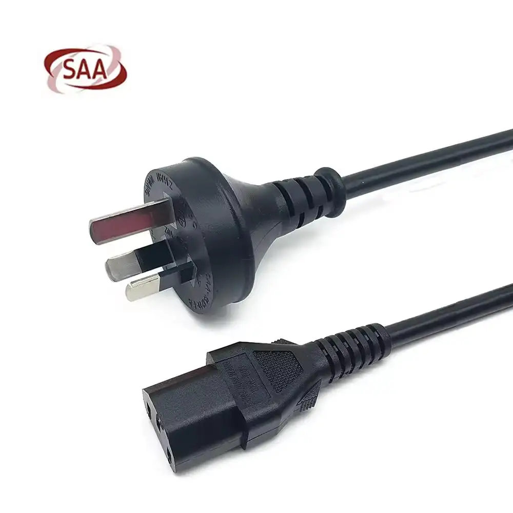 1M 1.8M Australia New Zealand 3pin Extension Cord IEC320 C19 to AU 3-Prong Plug AC Power Supply Cable Lead Adapter