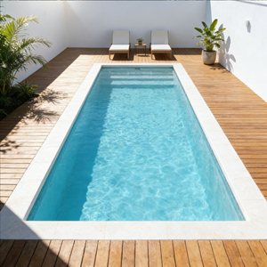 Piscines en fibre de verre pour usage extérieur, piscines enterrées sur mesure pour les complexes hôteliers et les hôtels, faciles à installer et à entretenir - Product Image 2