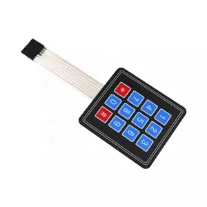 Interruptor de membrana de teclado de matriz 3x4, tablero de Control de Teclado extendido, SCM