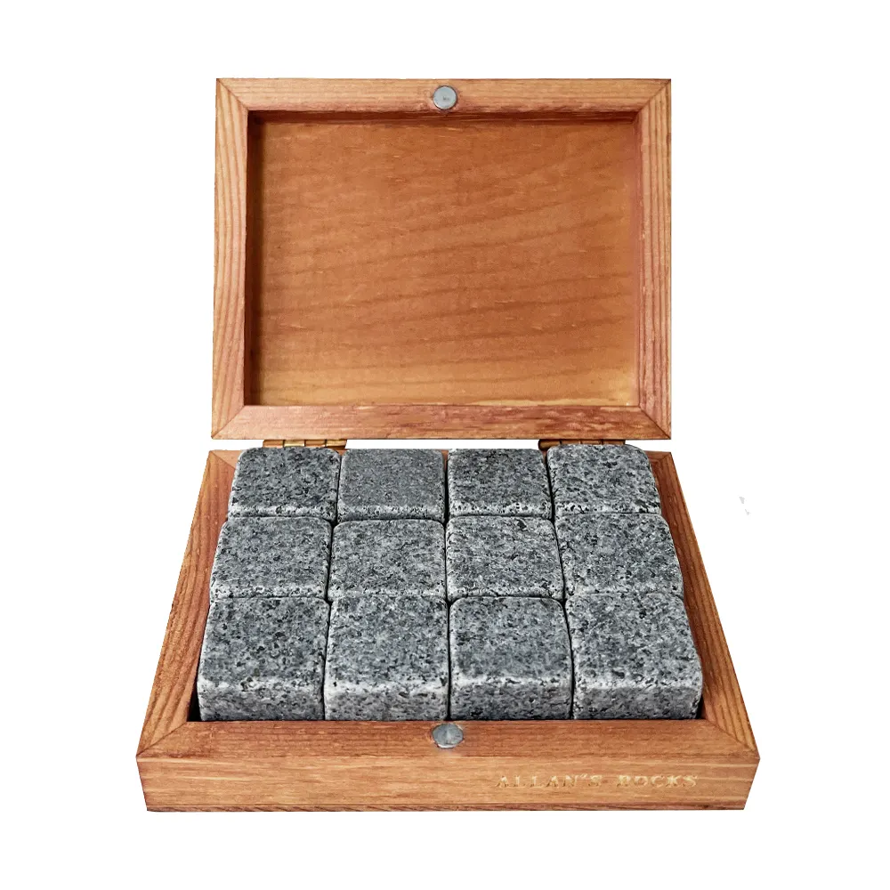 Барные инструменты оптом, многоразовый кубик льда, гранитный камень, мыльный камень, индивидуальный логотип, камни для виски, подарочный набор с деревянной коробкой