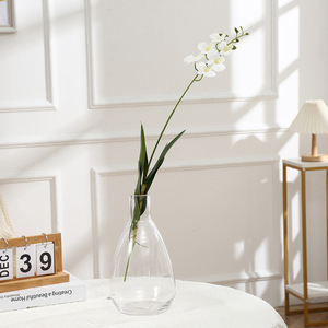 Tige d'<span class=keywords><strong>orchidée</strong></span> <span class=keywords><strong>Dendrobium</strong></span> artificielle réaliste, fausse <span class=keywords><strong>orchidée</strong></span> de Singapour avec feuilles vertes pour la décoration florale de mariage et de la maison - Product Image 2
