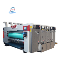 Machine automatique de fabrication de boîtes en carton ondulé avec impression flexo 3 couleurs