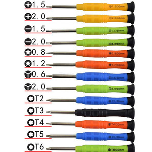 Repair <b>Screwdriver</b> Set 1.5 2.0 1.5 2.0 0.8 1.2 0.6 2.0 T2 T3 T4 <b>T5</b> T6 Magnetic Insulated For Mobile Phone Repair - Product Image 1