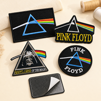 Patch brodé personnalisé pour groupe de rock, motif Prisme arc-en-ciel, badge musical thermocollant, idéal pour vêtements, chapeaux, sacs à dos