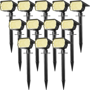 Projecteurs solaires d'extérieur Alecter, étanches IP54, blanc chaud 3500K, 46 LED, 3 modes, allumage/extinction automatique, pour allée, cour, jardin - Product Image 1