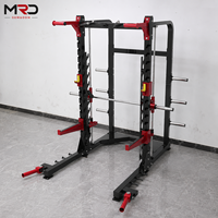 Máquina Smith Multifuncional Más Vendida, Rack de Sentadillas Libre, Rack de Entrenamiento Comercial de Acero con Carga de Placas, Enfoque en Tríceps, 5 Años de Garantía