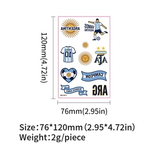 Exclusivo Transfronterizo para Fanáticos <span class=keywords><strong>de</strong></span> las Banderas, Protección Ambiental, Evento Deportivo, <span class=keywords><strong>Tatuaje</strong></span> Temporal <span class=keywords><strong>de</strong></span> Cuerpo Completo con Impresión por Transferencia <span class=keywords><strong>de</strong></span> Agua - Product Image 3