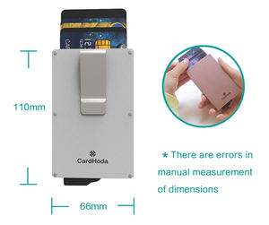 Porte-cartes de crédit CardHoda Slim en aluminium avec blocage RFID antivol pour affaires, pour portefeuille, tendance, 6 pouces, 9 mm - Product Image 4