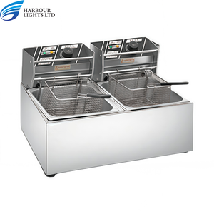 ステンレス鋼シングルタンクフライヤー温度制御商用ディープフライヤー電気カウンタートップバスケット付き - Product Image 2