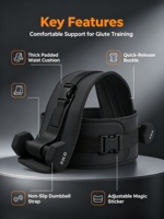 Ceinture de musculation réglable pour haltères et barres, bande d'assistance pour pont fessier, entraînement fitness lesté, nylon, pour hip thrust