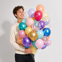 Ballons en latex de plusieurs tailles (5-18 pouces) en gros, couleurs assorties, mat, nacré, métallique, pour fêtes, mariages, anniversaires