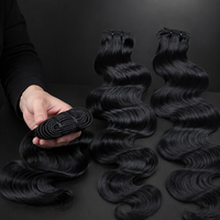 Extensions de cheveux Remy péruviens 12-30 pouces, double trame, teintes, micro-boucles invisibles, style 12A, vierges, ondulations profondes