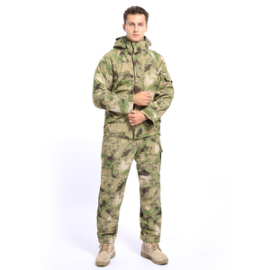 Combinaison imperméable coupe-vent d'hiver G8 FG Camo Green Khaki Digital Grey avec veste et pantalon en polaire amovible - Product Image 3