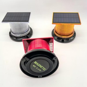 ไฟเตือนพลังงานแสงอาทิตย์ 080S LED กระพริบสีแดงเหลือง IP65 ไฟแม่เหล็กสำหรับงานก่อสร้างถนนเพื่อความปลอดภัยในการจราจร - Product Image 2