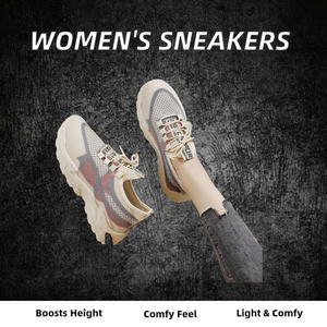 Zapatillas deportivas de mujer al por mayor de fábrica con plantillas cómodas, iluminadas, antiolor, que aumentan la altura, estilo deportivo para caminar para niñas. - Product Image 3