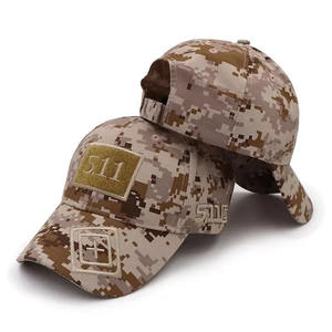 Gorra de béisbol deportiva táctica con logotipo personalizado gorra de camionero de camuflaje de algodón impermeable con parche frontal - Product Image 5