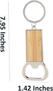 <b>Custom</b> Round Bamboo Bottle Opener Keychain, Rotating Wooden <b>Key</b> <b>Ring</b> Eco Friendly Promotional Gift for Corporate Branding - Product Image 6