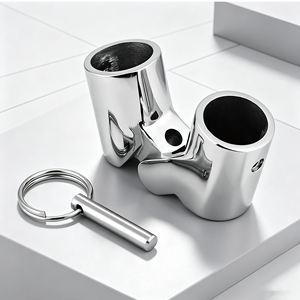 Support de canne à pêche pliable en acier inoxydable 316 avec articulation pivotante <span class=keywords><strong>pour</strong></span> bateaux et yachts, idéal <span class=keywords><strong>pour</strong></span> les <span class=keywords><strong>bimini</strong></span> tops marins - Product Image 3
