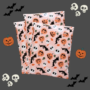 Stampa personalizzata eco-friendly dolcetto o scherzetto per la spedizione del partito corriere espresso per corrispondenza borsa di zucca fantasma di Halloween Poly Mailer - Product Image 2