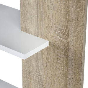 Estantería Moderna de 5 Niveles con Estantes Abiertos, Directo de Fábrica BSCI, en Roble Blanco, para Sala de Estar, Comedor u Oficina - Product Image 3