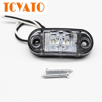 Feux de position latéraux ovales LED rouges durables TCYATO 12V 24V étanches pour voiture, remorque, camion