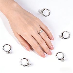 Bague de fiançailles et de mariage en argent sterling 925 avec moissanite solitaire 0,5 CT 1 CT 2 CT 3 CT VVS D pour femme avec certificat GRA - Product Image 3