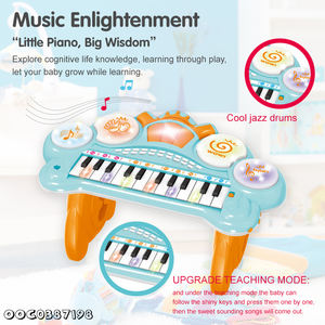 Pink Instrumentos Musicales PianoElectronic Plastic <strong>Musical</strong> Sound Toys 24 Key Piano Keyboard for Kids Girls with Microphone - Product Image 3