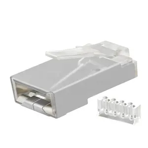 Gold Plating Cat6 Shield RJ45 8p8c Connector Modulaire Stekker Met 6up/2Down Of 4up/4Down laden Bar