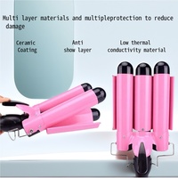 Gros 3-en-1 Magic Curler Triple Deep Waver PTC Céramique 3 Baril Cheveux Fer LCD Électrique RoHS Certifié pour un usage domestique Personnalisé