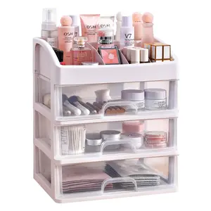 Drawer Type Desktop Skincare Lipstick Multifunctional Plastic Storage Box Cosmetics Storage Box With Drawer