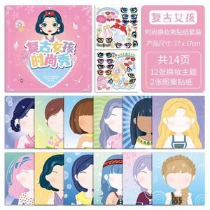 Libro de Pegatinas con Caras de Chicas Lindas, Autoadhesivas, para Cambiar de Maquillaje, Rompecabezas, Papelería, Regalo para Estudiantes, Hecho de Papel Offset - Product Image 5