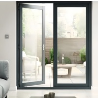 Fenêtre à battant française personnalisée, style moderne, à cadre en alliage d'aluminium, double vitrage isolant, garantie 5 ans