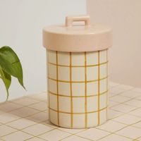 Pot à biscuits créatif personnalisé avec couvercle, boîte de rangement alimentaire en porcelaine découpée
