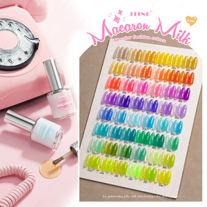 JTING Nueva Colección Macaron Esmalte en Gel Leche 48 Colores Set Caja Efecto Hielo Gelatina Esmalte de Uñas TPO/HEMA Free Proveedor OEM de Gran Demanda - Product Image 6