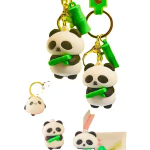 Personalizado impresso TELEFONE STRAP LANYARD Sling Id Badge Neck Strap E Pvc Nome Cartão Poliéster panda em bambu chaveiro de pelúcia