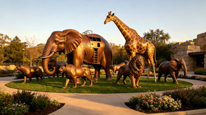 Estatuas de Animales <span class=keywords><strong>Africanos</strong></span> de Bronce a Tamaño Real Personalizadas, Esculturas de Elefantes, Jirafas y Leones <span class=keywords><strong>para</strong></span> Decoración de <span class=keywords><strong>Paisajes</strong></span> de Parques y Centros Comerciales al Aire Libre - Product Image 6