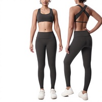 Ensemble de shorts de course et de yoga légers personnalisés pour l'extérieur, haut de fitness Pilates avec imprimé frontal, ensemble de sport écologique pour la course