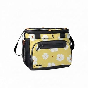 Custom Logo Waterproof Insulated Polyester Zipper Closure Large Capacity Picnic Lunch Cooler Bag - Product Image 3