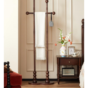 ราวแขวนเสื้อโค้ทวินเทจไม้เนื้อแข็งอเนกประสงค์ ประหยัดพื้นที่ สไตล์ฝรั่งเศส เฟอร์นิเจอร์ตกแต่งบ้าน สำหรับห้องนั่งเล่น ห้องนอน <span class=keywords><strong>โรงแรม</strong></span> - Product Image 1