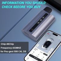 Clé Téléphone SZMAISHI pour Peugeot 508 C4L DS / Puce 46 433MHZ Entrée sans Clé à Distance Remplace Clé de Voiture Vierge Traditionnelle