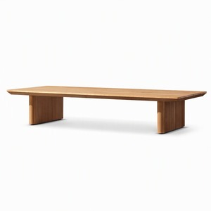 Table basse d'extérieur <span class=keywords><strong>en</strong></span> <span class=keywords><strong>teck</strong></span> <span class=keywords><strong>massif</strong></span> durable avec plateau <span class=keywords><strong>en</strong></span> planches et pieds carrés, table basse <span class=keywords><strong>en</strong></span> bois pour <span class=keywords><strong>jardin</strong></span>, patio, villa, hôtel, cour - Product Image 1