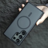 Convient à l'étui de téléphone magnétique Samsung S25 Edge, à l'étui de téléphone S24 Ultra magnétique au toucher cutané, au toucher premium S23 Plus